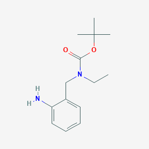 molecular formula C14H22N2O2 B2911911 tert-butyl N-[(2-aminophenyl)methyl]-N-ethylcarbamate CAS No. 1087784-32-4