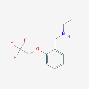 molecular formula C11H14F3NO B2911927 Ethyl({[2-(2,2,2-trifluoroethoxy)phenyl]methyl})amine CAS No. 1095128-13-4