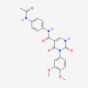 N-(4-acetamidophenyl)-3-(3,4-dimethoxyphenyl)-2,4-dioxo-1,2,3,4-tetrahydropyrimidine-5-carboxamide