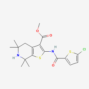 Methyl 2-(5-chlorothiophene-2-carboxamido)-5,5,7,7-tetramethyl-4,5,6,7-tetrahydrothieno[2,3-c]pyridine-3-carboxylate