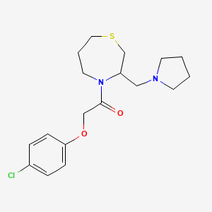 2-(4-Chlorophenoxy)-1-(3-(pyrrolidin-1-ylmethyl)-1,4-thiazepan-4-yl)ethanone