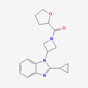 [3-(2-Cyclopropylbenzimidazol-1-yl)azetidin-1-yl]-(oxolan-2-yl)methanone