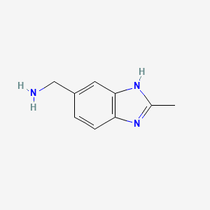 B2911962 (2-Methyl-1H-benzo[d]imidazol-6-yl)methanamine CAS No. 267875-44-5