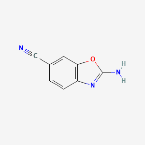 molecular formula C8H5N3O B2911985 2-Aminobenzo[d]oxazole-6-carbonitrile CAS No. 1806379-17-8