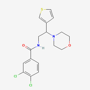 molecular formula C17H18Cl2N2O2S B2912014 3,4-dichloro-N-(2-morpholino-2-(thiophen-3-yl)ethyl)benzamide CAS No. 946327-89-5