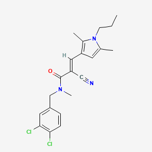 (E)-2-cyano-N-[(3,4-dichlorophenyl)methyl]-3-(2,5-dimethyl-1-propylpyrrol-3-yl)-N-methylprop-2-enamide