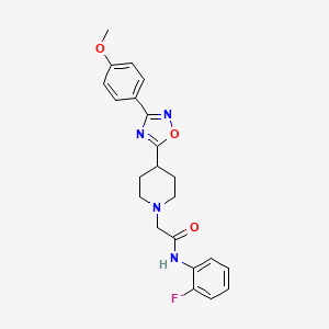 N-(2-fluorophenyl)-2-{4-[3-(4-methoxyphenyl)-1,2,4-oxadiazol-5-yl]piperidin-1-yl}acetamide