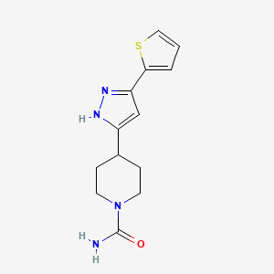 4-[5-(2-thienyl)-1H-pyrazol-3-yl]tetrahydro-1(2H)-pyridinecarboxamide