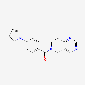 molecular formula C18H16N4O B2912046 (4-(1H-pyrrol-1-yl)phenyl)(7,8-dihydropyrido[4,3-d]pyrimidin-6(5H)-yl)methanone CAS No. 1797869-58-9