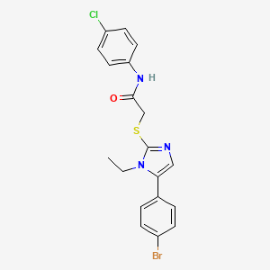 2-((5-(4-bromophenyl)-1-ethyl-1H-imidazol-2-yl)thio)-N-(4-chlorophenyl)acetamide