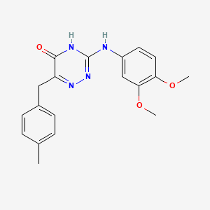 3-((3,4-dimethoxyphenyl)amino)-6-(4-methylbenzyl)-1,2,4-triazin-5(4H)-one