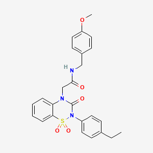 2-(2-(4-ethylphenyl)-1,1-dioxido-3-oxo-2H-benzo[e][1,2,4]thiadiazin-4(3H)-yl)-N-(4-methoxybenzyl)acetamide