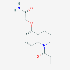 2-[(1-Prop-2-enoyl-3,4-dihydro-2H-quinolin-5-yl)oxy]acetamide