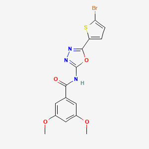 N-(5-(5-bromothiophen-2-yl)-1,3,4-oxadiazol-2-yl)-3,5-dimethoxybenzamide