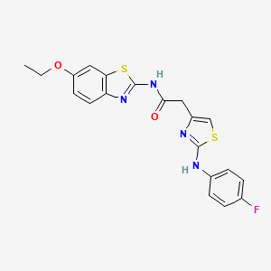 N-(6-ethoxybenzo[d]thiazol-2-yl)-2-(2-((4-fluorophenyl)amino)thiazol-4-yl)acetamide