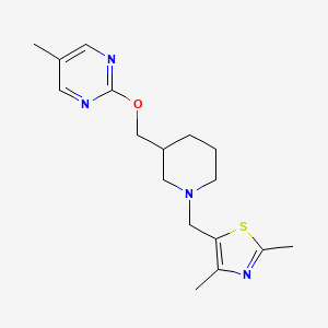 2,4-Dimethyl-5-[[3-[(5-methylpyrimidin-2-yl)oxymethyl]piperidin-1-yl]methyl]-1,3-thiazole