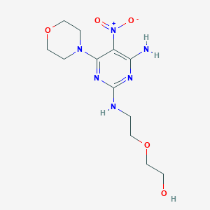 2-(2-((4-Amino-6-morpholino-5-nitropyrimidin-2-yl)amino)ethoxy)ethanol