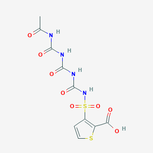 molecular formula C10H10N4O8S2 B2912086 3-({[({[(acetylcarbamoyl)amino]carbonyl}amino)carbonyl]amino}sulfonyl)thiophene-2-carboxylic acid CAS No. 171628-03-8