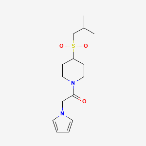 1-(4-(isobutylsulfonyl)piperidin-1-yl)-2-(1H-pyrrol-1-yl)ethanone