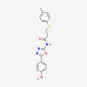 molecular formula C19H19N3O3S B2912113 N-(5-(4-methoxyphenyl)-1,3,4-oxadiazol-2-yl)-3-(p-tolylthio)propanamide CAS No. 895468-01-6