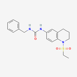 molecular formula C19H23N3O3S B2912125 1-Benzyl-3-(1-(ethylsulfonyl)-1,2,3,4-tetrahydroquinolin-6-yl)urea CAS No. 1203225-99-3