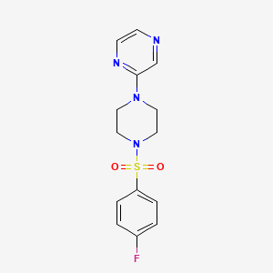 2-(4-((4-Fluorophenyl)sulfonyl)piperazin-1-yl)pyrazine