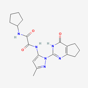 N1-cyclopentyl-N2-(3-methyl-1-(4-oxo-4,5,6,7-tetrahydro-3H-cyclopenta[d]pyrimidin-2-yl)-1H-pyrazol-5-yl)oxalamide