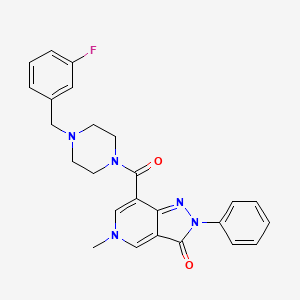 7-(4-(3-fluorobenzyl)piperazine-1-carbonyl)-5-methyl-2-phenyl-2H-pyrazolo[4,3-c]pyridin-3(5H)-one