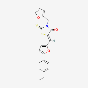 (Z)-5-((5-(4-ethylphenyl)furan-2-yl)methylene)-3-(furan-2-ylmethyl)-2-thioxothiazolidin-4-one