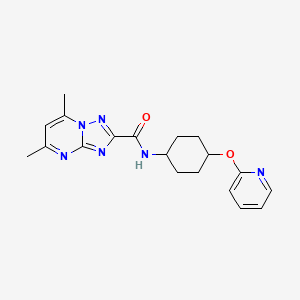 5,7-dimethyl-N-((1r,4r)-4-(pyridin-2-yloxy)cyclohexyl)-[1,2,4]triazolo[1,5-a]pyrimidine-2-carboxamide