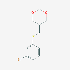 molecular formula C11H13BrO2S B2912140 5-{[(3-Bromophenyl)sulfanyl]methyl}-1,3-dioxane CAS No. 2094748-69-1