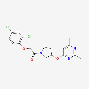 2-(2,4-Dichlorophenoxy)-1-{3-[(2,6-dimethylpyrimidin-4-yl)oxy]pyrrolidin-1-yl}ethan-1-one