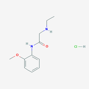 molecular formula C11H17ClN2O2 B2912143 2-(ethylamino)-N-(2-methoxyphenyl)acetamide hydrochloride CAS No. 1049765-06-1