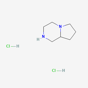 molecular formula C7H16Cl2N2 B2912149 Octahydropyrrolo[1,2-a]pyrazine dihydrochloride CAS No. 1092076-07-7; 1187928-47-7; 634922-11-5