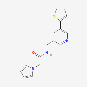 2-(1H-pyrrol-1-yl)-N-((5-(thiophen-2-yl)pyridin-3-yl)methyl)acetamide