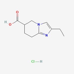 2-Ethyl-5,6,7,8-tetrahydroimidazo[1,2-a]pyridine-6-carboxylic acid;hydrochloride
