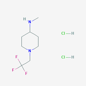 molecular formula C8H17Cl2F3N2 B2912165 N-methyl-1-(2,2,2-trifluoroethyl)piperidin-4-amine dihydrochloride CAS No. 2309457-21-2