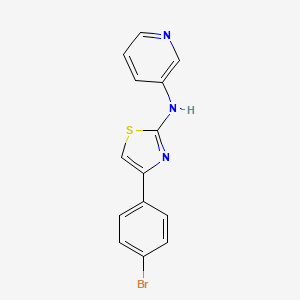 molecular formula C14H10BrN3S B2912205 (4-(4-Bromophenyl)(2,5-thiazolyl))-3-pyridylamine CAS No. 256471-39-3