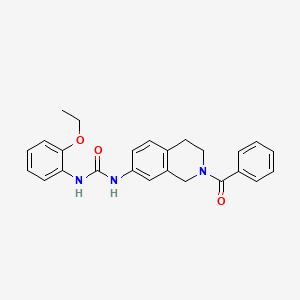 molecular formula C25H25N3O3 B2912208 1-(2-Benzoyl-1,2,3,4-tetrahydroisoquinolin-7-yl)-3-(2-ethoxyphenyl)urea CAS No. 1207039-99-3
