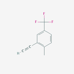 molecular formula C10H7F3 B2912213 2-Ethynyl-1-methyl-4-(trifluoromethyl)benzene CAS No. 121793-11-1