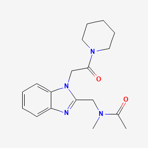 molecular formula C18H24N4O2 B2912281 N-methyl-N-({1-[2-oxo-2-(piperidin-1-yl)ethyl]-1H-1,3-benzodiazol-2-yl}methyl)acetamide CAS No. 915933-94-7