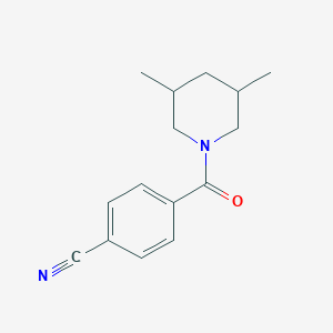 molecular formula C15H18N2O B2912289 4-(3,5-Dimethylpiperidine-1-carbonyl)benzonitrile CAS No. 476298-24-5