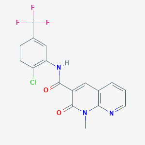 N-(2-chloro-5-(trifluoromethyl)phenyl)-1-methyl-2-oxo-1,2-dihydro-1,8-naphthyridine-3-carboxamide