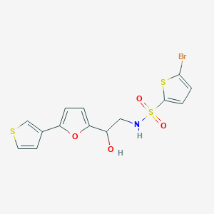 5-bromo-N-(2-hydroxy-2-(5-(thiophen-3-yl)furan-2-yl)ethyl)thiophene-2-sulfonamide