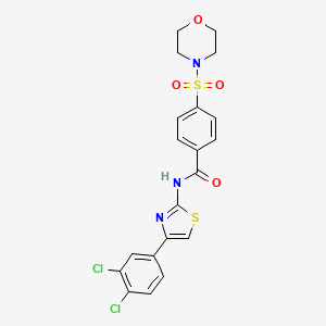 molecular formula C20H17Cl2N3O4S2 B2912292 N-(4-(3,4-dichlorophenyl)thiazol-2-yl)-4-(morpholinosulfonyl)benzamide CAS No. 313661-87-9