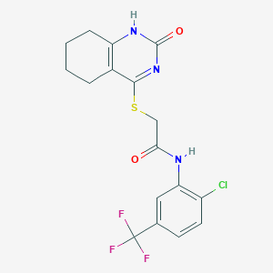N-(2-chloro-5-(trifluoromethyl)phenyl)-2-((2-oxo-1,2,5,6,7,8-hexahydroquinazolin-4-yl)thio)acetamide