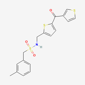 N-((5-(thiophene-3-carbonyl)thiophen-2-yl)methyl)-1-(m-tolyl)methanesulfonamide