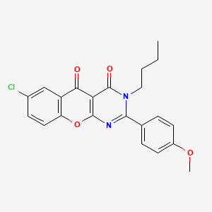 3-butyl-7-chloro-2-(4-methoxyphenyl)-3H-chromeno[2,3-d]pyrimidine-4,5-dione