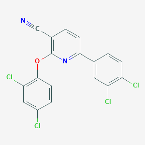 2-(2,4-Dichlorophenoxy)-6-(3,4-dichlorophenyl)pyridine-3-carbonitrile