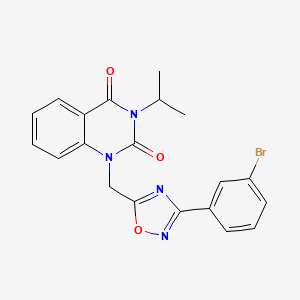 1-((3-(3-bromophenyl)-1,2,4-oxadiazol-5-yl)methyl)-3-isopropylquinazoline-2,4(1H,3H)-dione